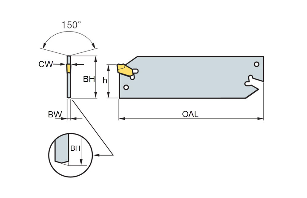 HCB-2, Cut-Off Blade (2mm Insert) | Haas Tooling