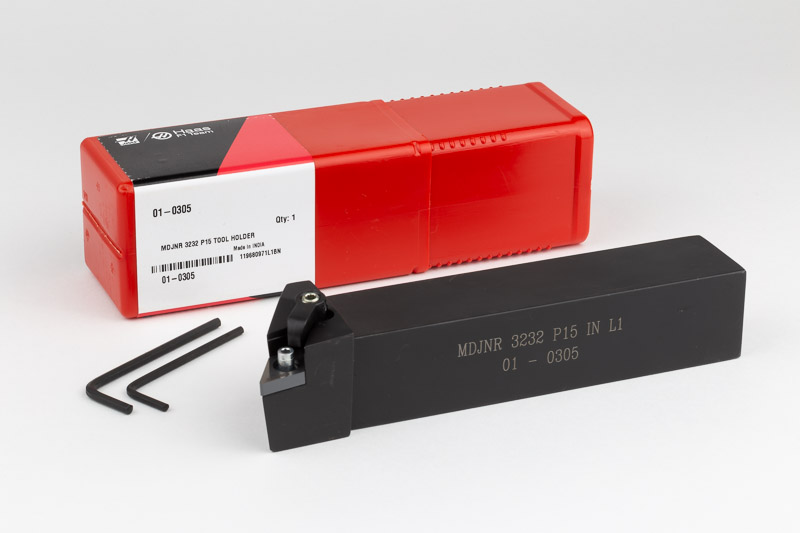MDJNR3232-P15, 32mm Square Steel Shank External (OD) Turning Tool