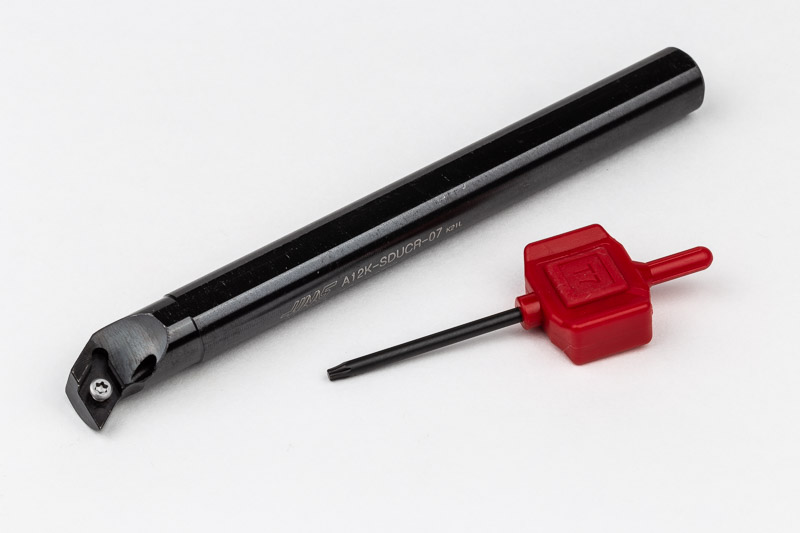 フラッシュ アンパラレルド A12K-SDUCR-07, 12mm Ø Steel Shank Internal (ID) Boring Bar, Right