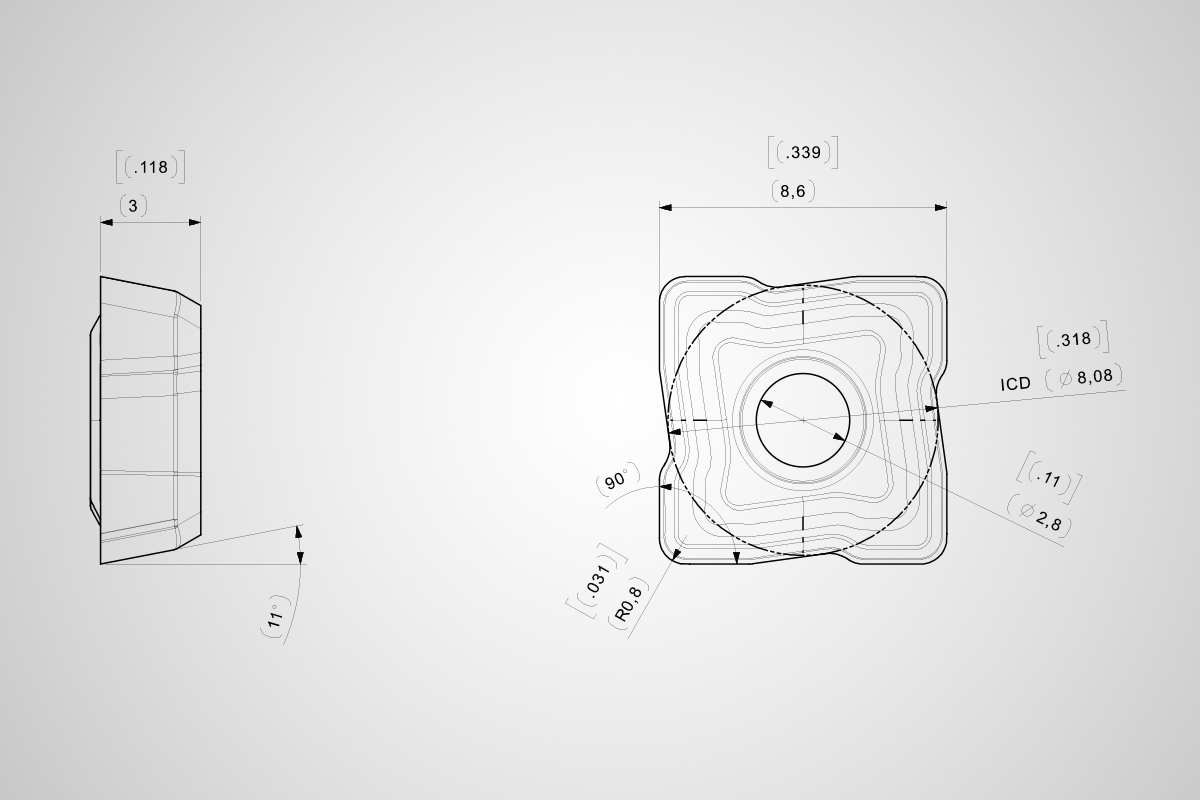 HID, Periphery Carbide Indexable Drill Insert, HA Chip Groove