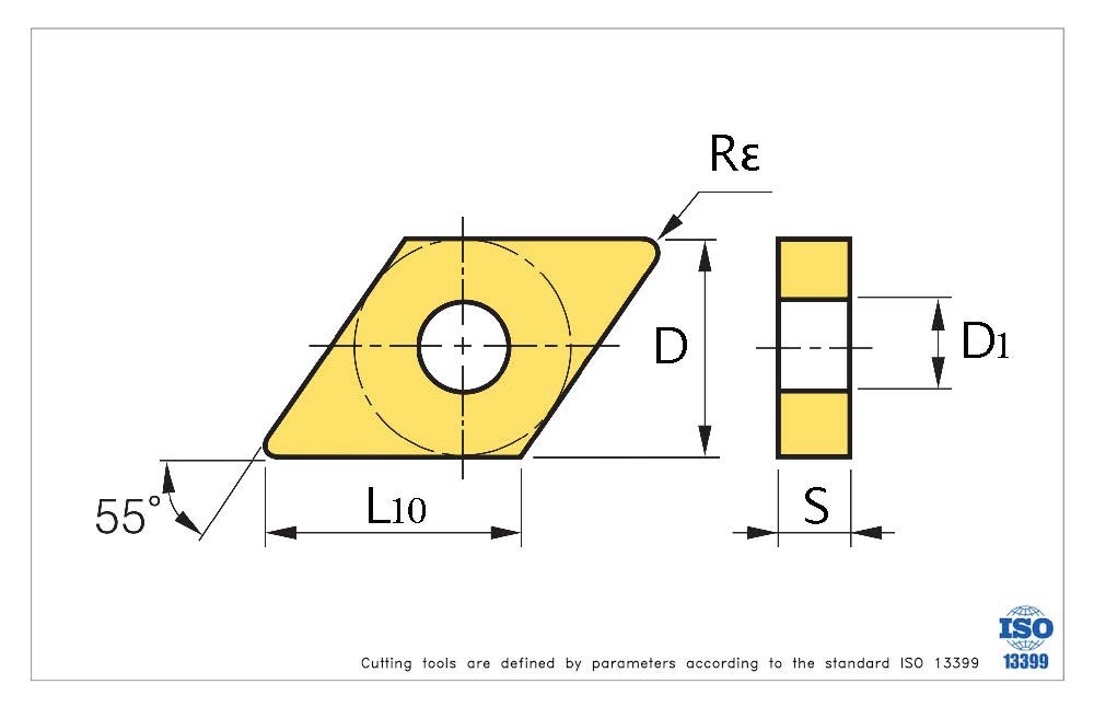 DNMG432-HUM / DNMG150408-HUM, Carbide Turning Insert, 55° Rhombic