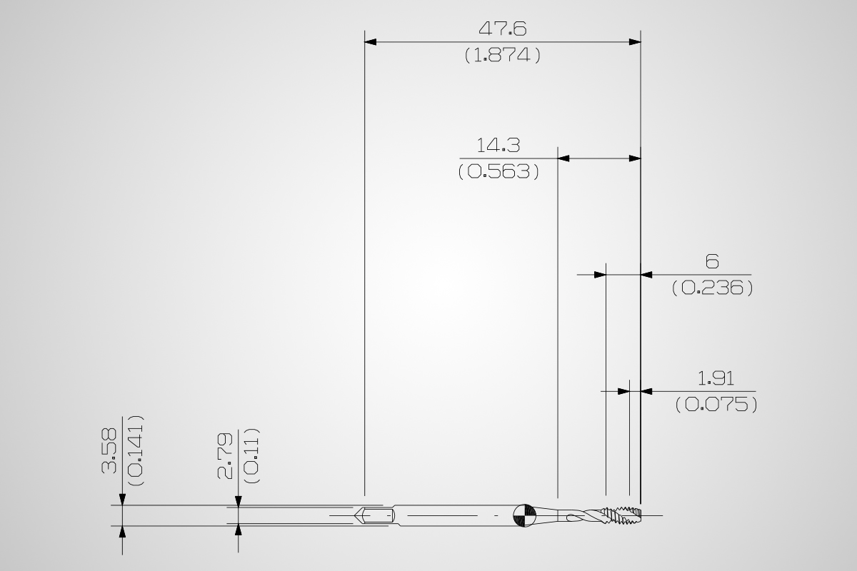 2-56, H3 ROLL FORM TAPS BOTTOM STYLE HSS-EX - ID: YG44Z2083 2-56, H3 ROLL FORM TAPS BOTTOM STYLE HSS-EX - ID: YG44Z2083