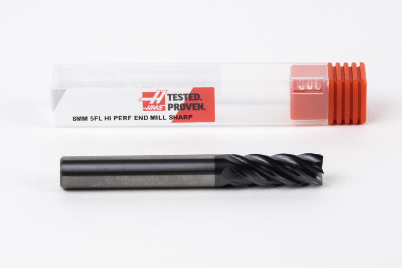 8mm Ø Carbide End Mill, 5 Flute, AlTiN Coated, 8mm Shank x 20mm