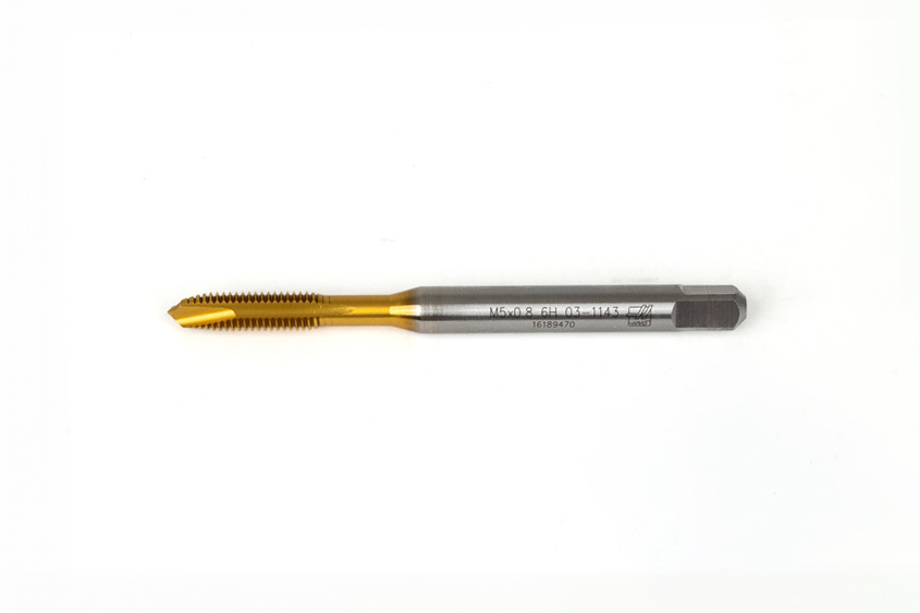 M5x0.8 M HSS-E Spiral Point Tap, 6mm Shank x 15mm Thread Length