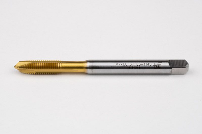M7x1.0 M HSS-E Spiral Point Tap, 7mm Shank x 17mm Thread Length