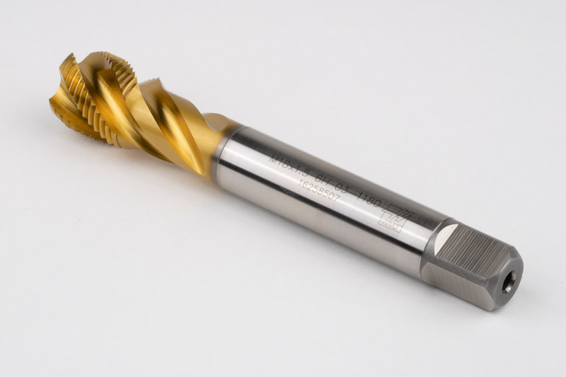 M18x1.5 MF HSS-E Spiral Flute Tap, 14mm Shank x 17mm Thread Length