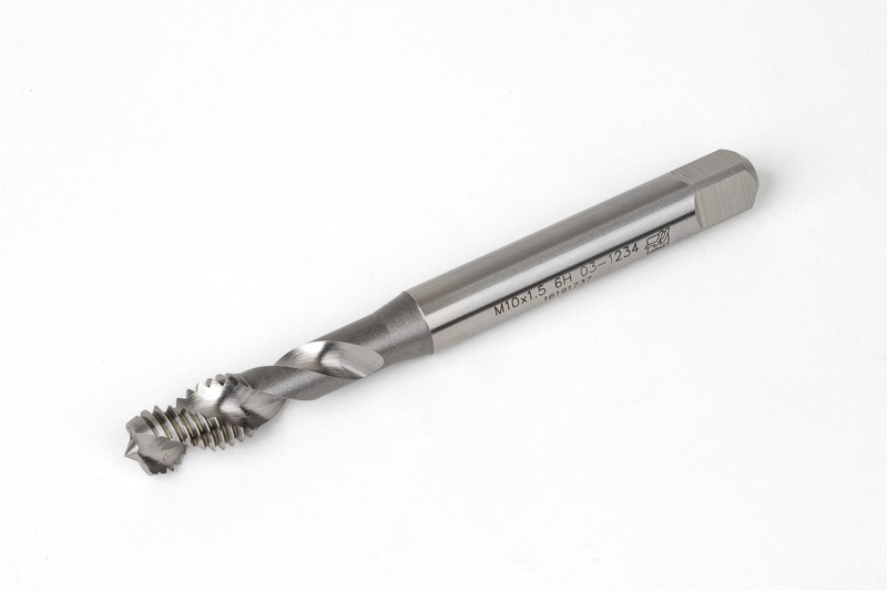 M10x1.5 M HSS-E Spiral Flute Tap, 10mm Shank x 15mm Thread Length