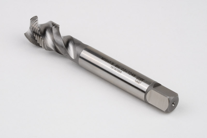 M16x1.5 MF HSS-E Spiral Flute Tap, 12mm Shank x 15mm Thread Length