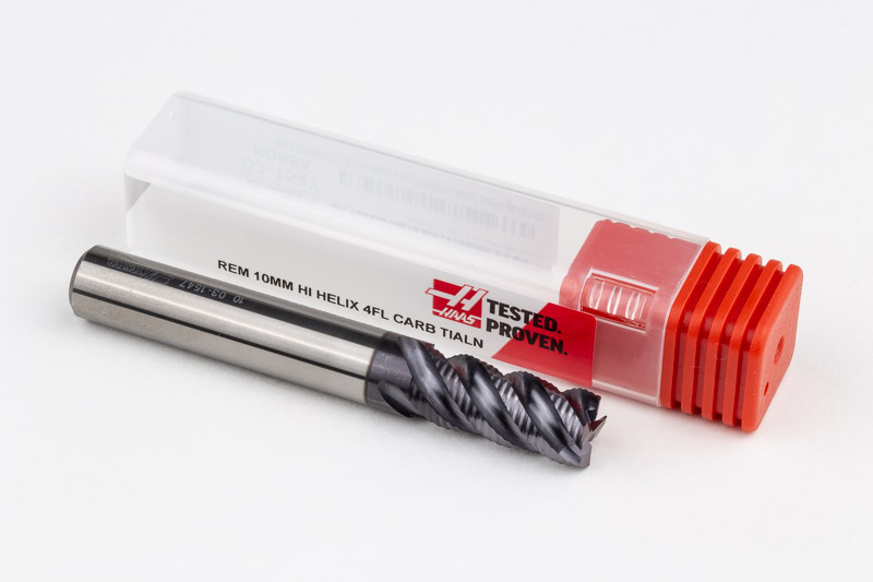 10mm Dia. Carbide Fine Roughing End Mill, 4 Flute, TiAlN Coated