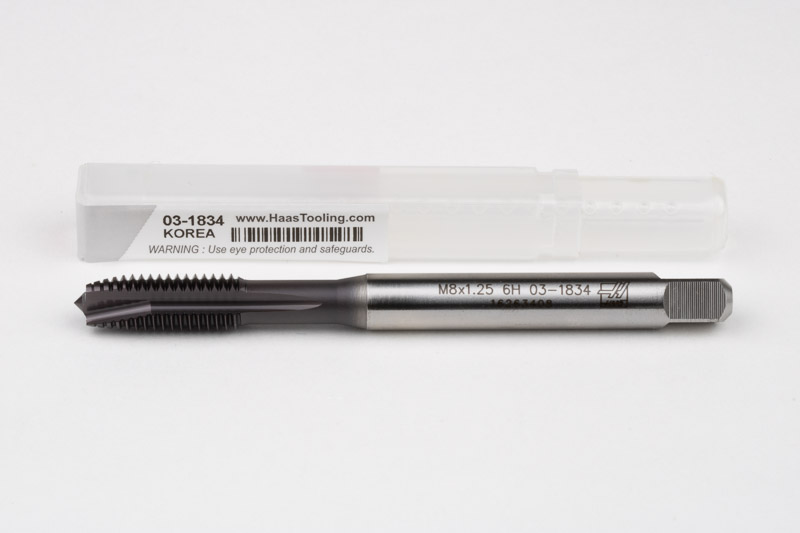 M8x1.25 M HSS-PM Spiral Point Tap, 8mm Shank x 20mm Thread Length