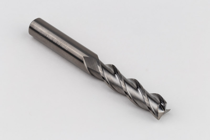12mm Ø Carbide End Mill, 3 Flute, Uncoated, 12mm Shank x 48mm LOC