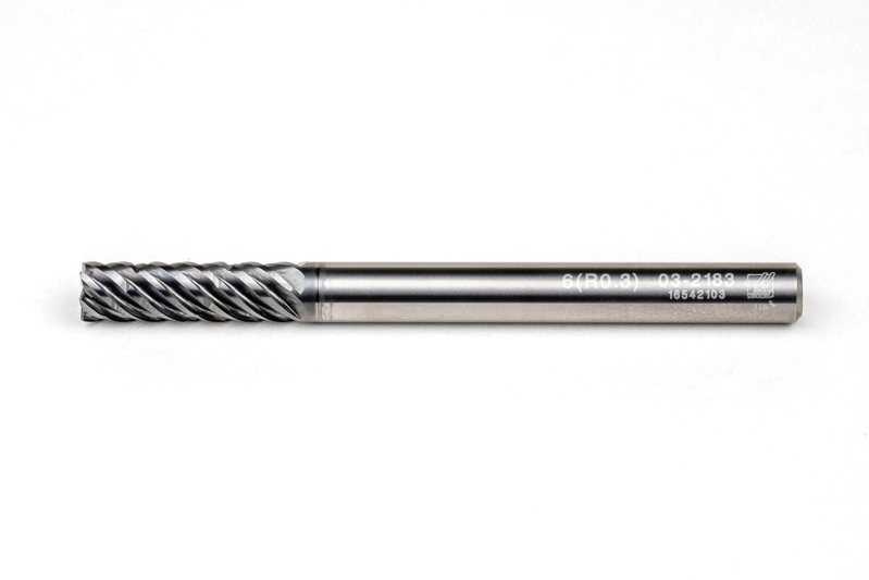 6mm Ø Carbide End Mill, 6 Flute, Hybrid AlCrN Coated, 6mm Shank x