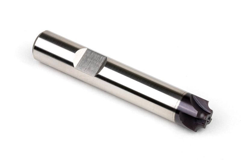 2mm Radius Cobalt Corner Rounding End Mill, 4 Flute, TiAlN Coated