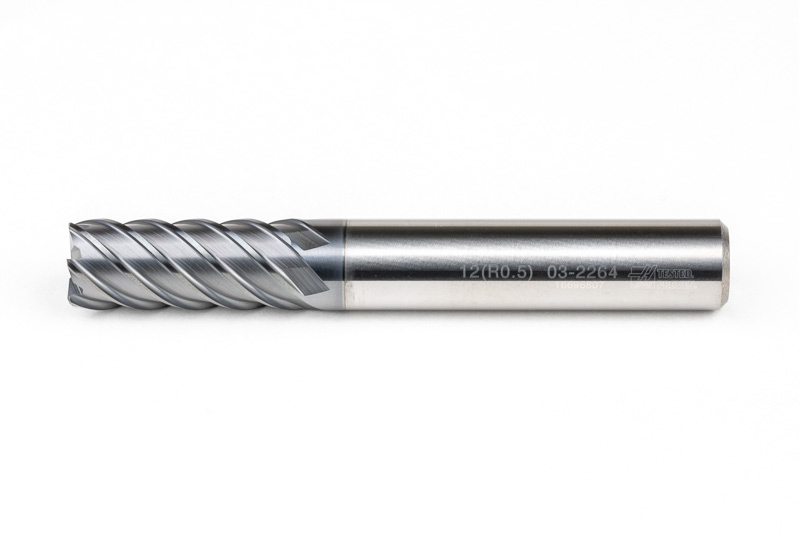 12mm Ø Carbide End Mill, 6 Flute, Hybrid AlCrN Coated, 12mm Shank