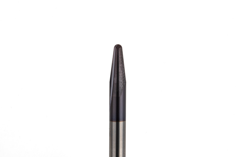 Carbide Engraving Tapered Ball End Mill, 2 Flute, TiAlN Coated, 3