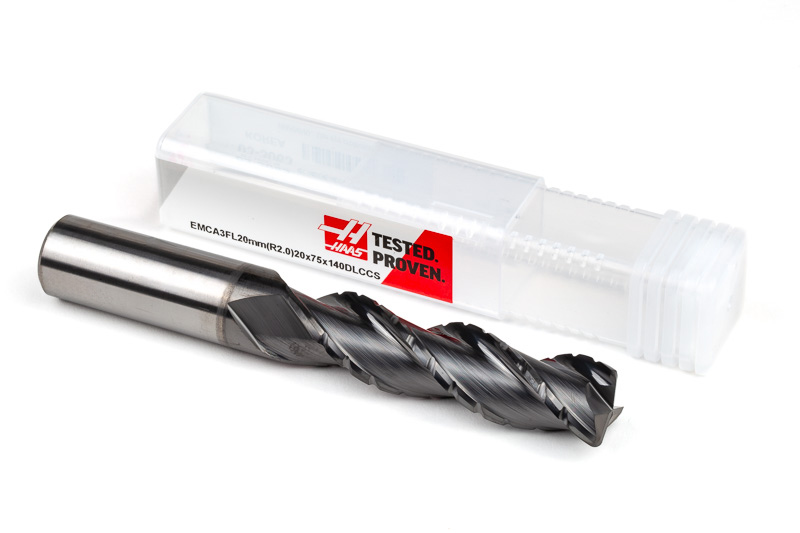 20mm Ø Carbide End Mill, 3 Flute, DLC Coated, 20mm Shank x 75mm