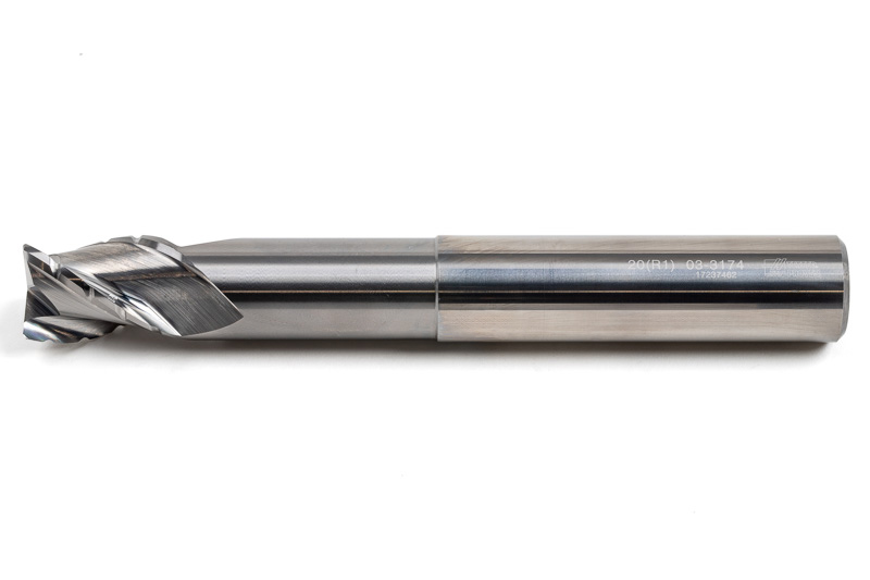20mm Ø Long Carbide End Mill, 3 Flute, Uncoated, 20mm Shank x 25mm