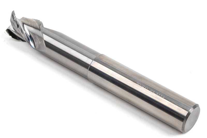 20mm Ø Long Carbide End Mill, 3 Flute, Uncoated, 20mm Shank x 25mm