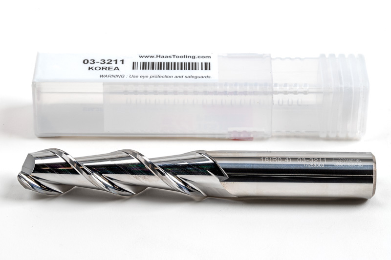 16mm Ø Carbide End Mill, 2 Flute, Uncoated, 16mm Shank x 60mm LOC