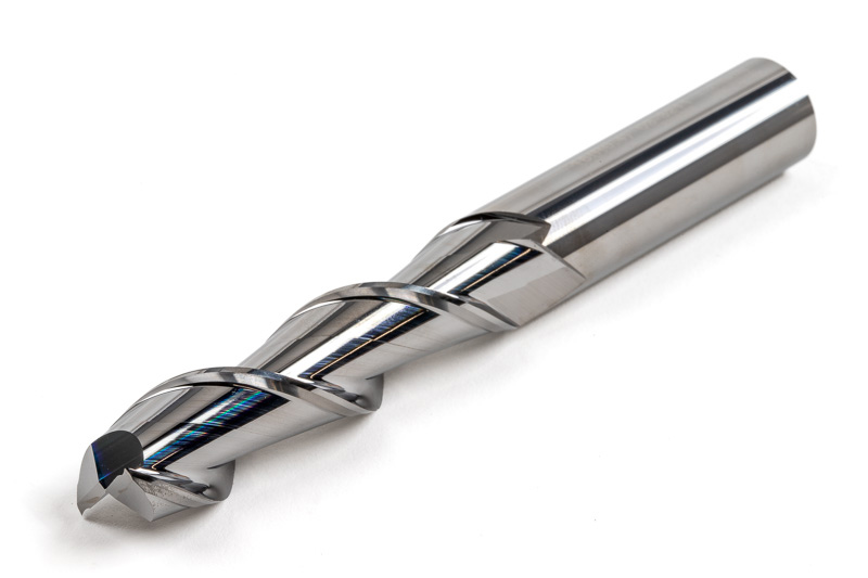 16mm Ø Carbide End Mill, 2 Flute, Uncoated, 16mm Shank x 60mm LOC