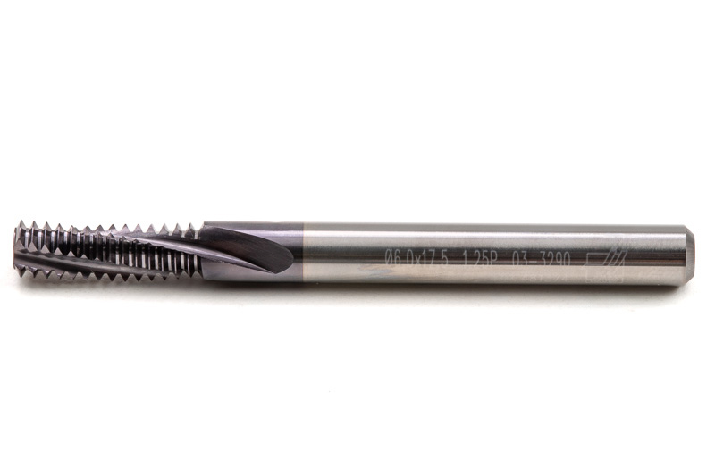 M8x1.25 M Parallel Internal Carbide Thread Mill, 6mm Shank x 17.5