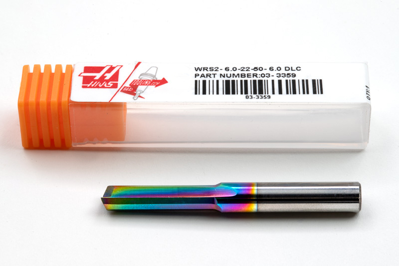 6mm Dia. Carbide Straight End Mill CNC Router Bit, 2 Flute, DLC