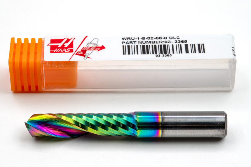 8mm Dia. Carbide Up Cut End Mill CNC Router Bit, 1 Flute, DLC