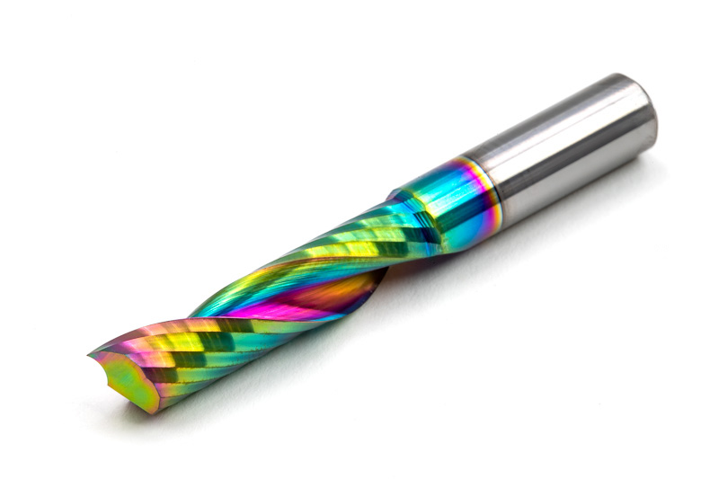 8mm Dia. Carbide Up Cut End Mill CNC Router Bit, 1 Flute, DLC