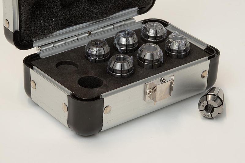 7-Piece, ER16 Tap Collet Set, #0 - 7/16