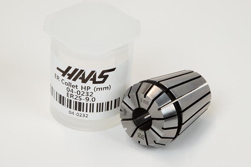 ER25 9mm Straight-Bore Collet, 9 - 8mm Clamping Range | Haas Tooling