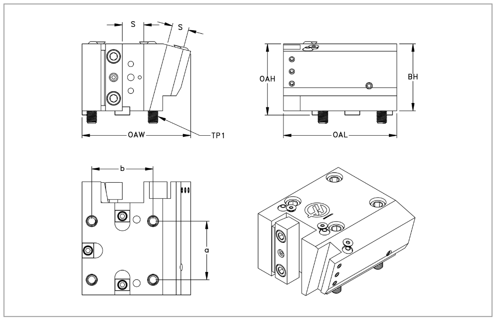 BMT65, 25mm & 20mm Square Shank External (OD) Static Turning