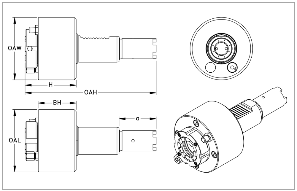 VDI40, Straight Axial Modular PRECI-FLEX® 32 Live/Driven Holder