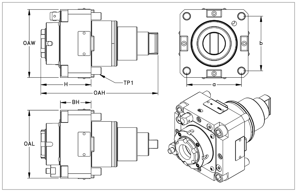 BMT75, Straight Radial Modular PRECI-FLEX® 40 Live/Driven Holder
