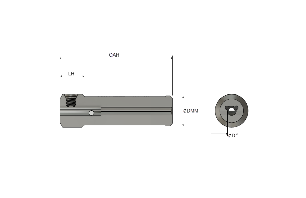 HMBHI-6, Micro Toolholder, 16mm Shank x 6mm Bore | Haas Tooling
