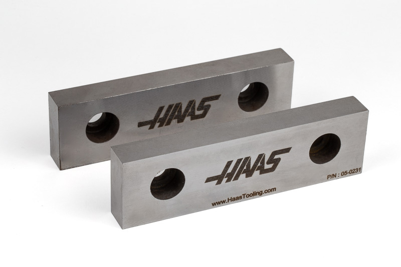 Hard Steel 6” (150mm) Non-Machinable Blank Vise Jaws | Haas Tooling