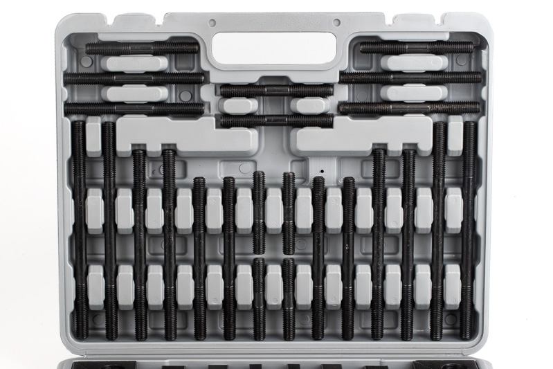 58-Piece, 14mm T-Slot Hardware/Toe Clamp Set, M12x1.75 Thread