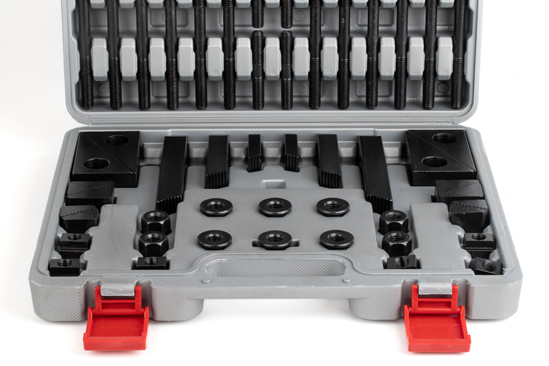 58-Piece, 14mm T-Slot Hardware/Toe Clamp Set, M12x1.75 Thread