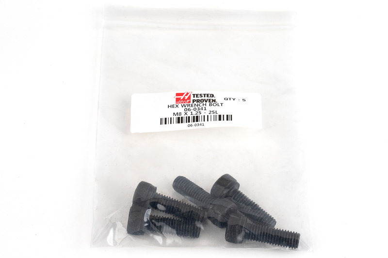 M8x1.25-25L Hex Wrench Bolt - Pack of 5 | Haas Tooling