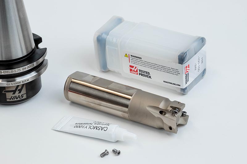 Complete Indexable End Mill Kit for Aluminum Machining, CT40, TSC