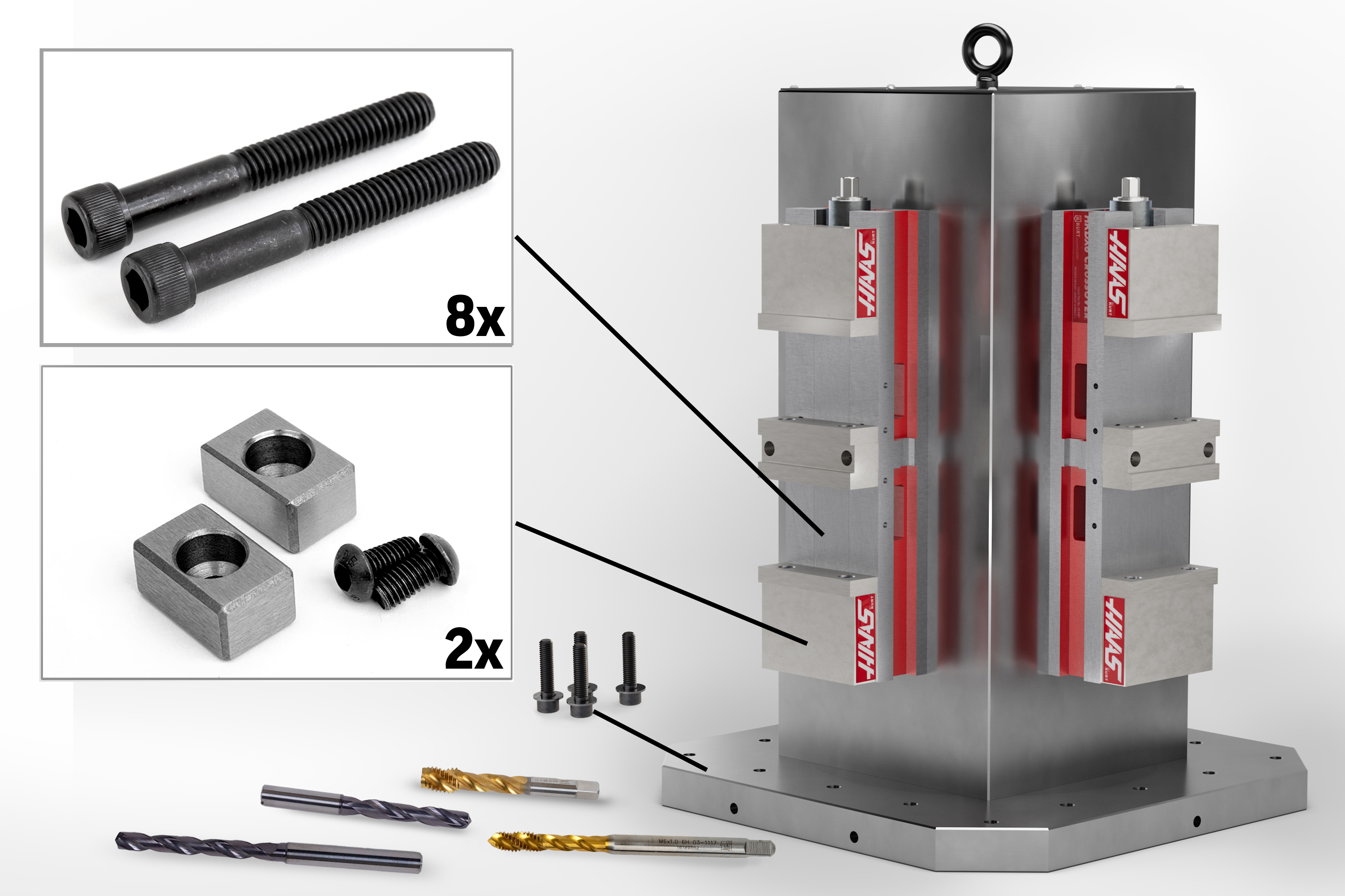 630mm Cast Iron Square Plain Tombstone | Haas Tooling