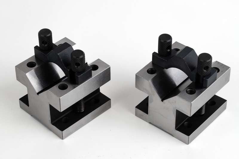 Hardened Steel V-Block & Clamp Set, 60x60x50mm, 90° V Angle