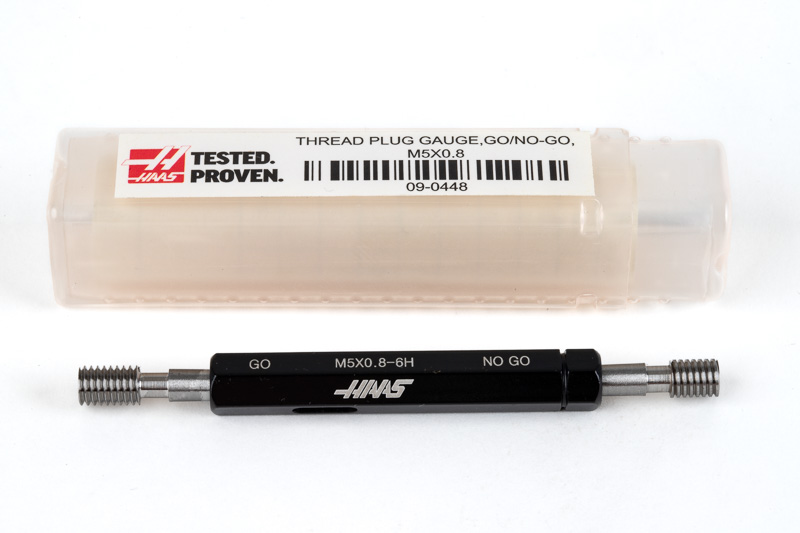 M5x0.8-6H, GO / NO-GO Thread Plug Gauge | Haas Tooling