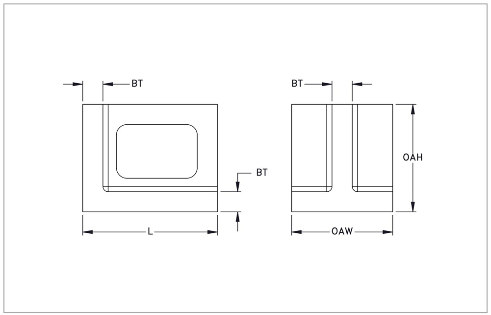 Solid Right Angle Plate, Handle Gusset, 5