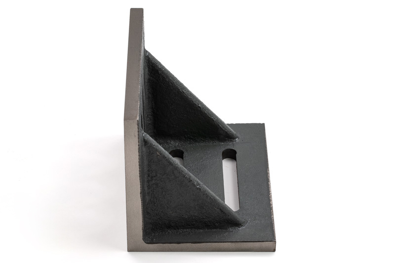 Machinist's Slotted Webbed Angle Plate, Cast Iron, 10\" × 8\" × 6