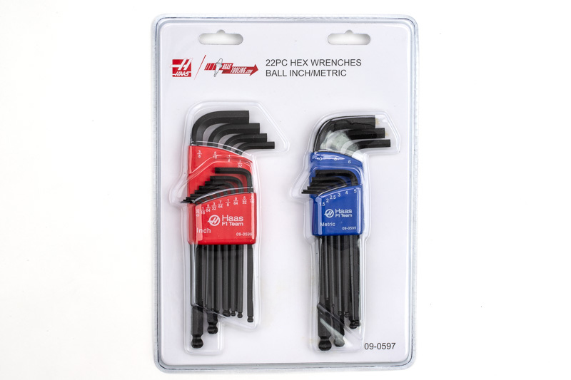 22-Piece, L-Key Ball End Long Arm Combination Hex Wrench Set, 0.05