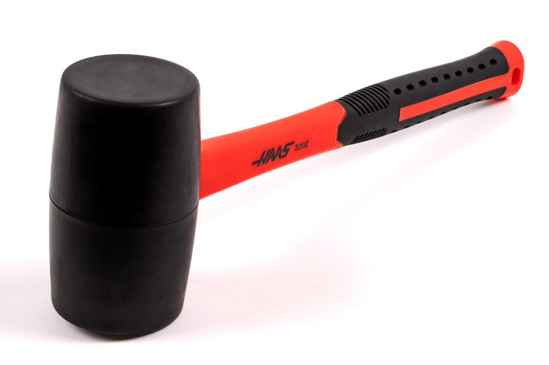Haas 32oz / 2lb HI-Strength Rubber Mallet, TPR Grip | Haas Tooling